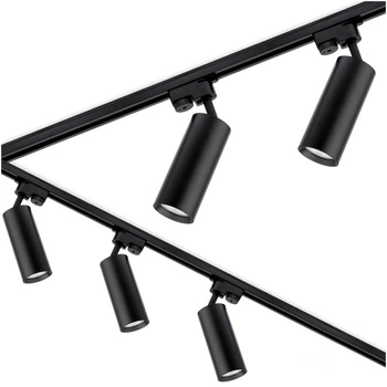 Rail Kit Schiene 3m + 5x GU10 LED Strahler Schwarz