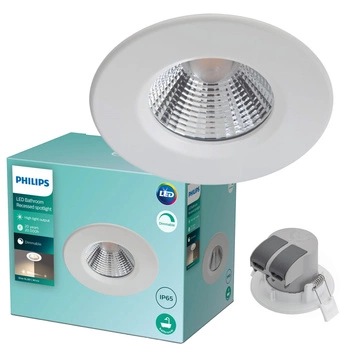 LED-Halogen-Einbauleuchte DIVE 5.5W 2700K 350lm IP65 Rund Weiß Dimmbar PHILIPS