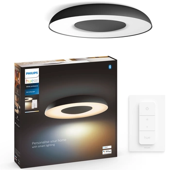 LED STILL Decke Plafond Schwarz 22.5W CCT PHILIPS HUE Bluetooth Zigbee + Dimmschalter