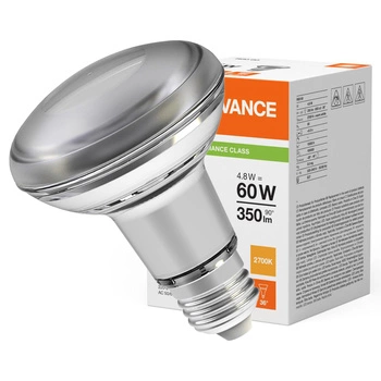 LED Lampen R80 E27 4.8W = 60W 350lm 2700K Warmweiß FILAMENT LEDVANCE