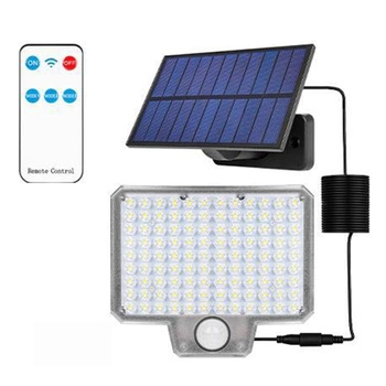 Solar LED-Flutlicht Gartenlampe 6500K IP44 Bewegungs- und Dämmerungssensor