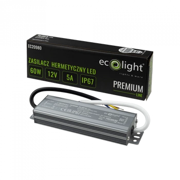 LED-Netzteil IP67 60W 12V Premium Ecolight