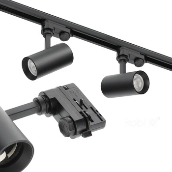 GU10 3-Phasen-Stromschienenstrahler Schwarz Nextrack Kobi