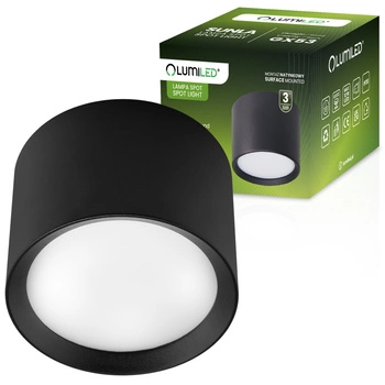 HALOGEN-Anbauleuchte SUNLA Tuba Gx53 LED Spot Wandleuchte Deckenzylinder Schwarz LUMILED