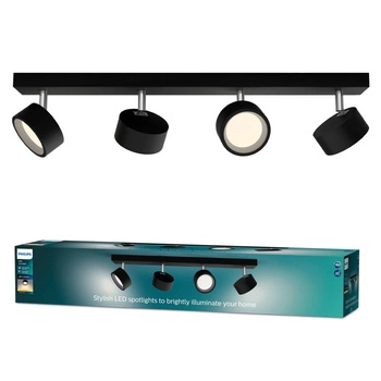 LED-Reflektor-Deckenleuchte 22W 2200lm 2700K Schwarz Bruder Philips