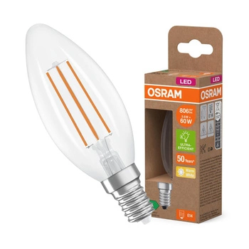LED-Lampe B35 Kerze E14 3.8W = 60W 806lm 2700K Warm 330° 213lm/W CLASSIC ENERGY EFFICIENCY Osram