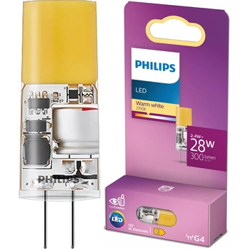 LED-Glühbirne G4 Capsule 2.4W = 28W 300lm 2700K Warm 12V Philips