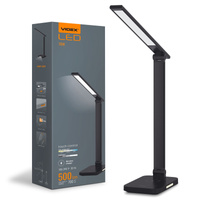 LED-Schreibtischlampe 18W 700lm 6500K Kalt Schwarz Dimmbar Videx