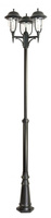 Outdoor-Gartenlampenmast LATERNE E27 Prince OGMWN 3 O 195-295cm schwarz Su-Ma