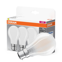 3x LED-Lampe A60 B22d 11W = 100W 1521lm 2700K Warm 320° BASE Osram