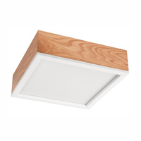 Plafond LED-Deckenleuchte SANTIAGO 2xE27 Quadratisch Eiche LD-PD-9.4 Lamkur