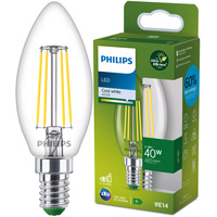 LED-Lampe E14 Kerze B35 2.3W = 40W 485lm 210lm/W 4000K Neutral 300° CLASS A UltraEfficient Philips
