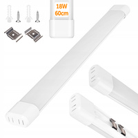 LED-Langfeldleuchte 18W 1820lm 4000K Neutral 120° Weiß Flat Masterled