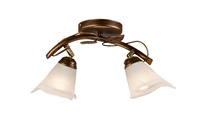 BLUSH 2 x E14 Weiß Holz Classic Deckenleuchte LM-2.1 Lamkur