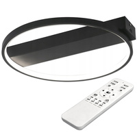 Runde Deckenleuchte PLAFON LED-Kronleuchter 33W 3000K-6500K schwarz + Fernbedienung