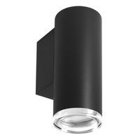 Wandleuchte Außenfassade GU10 Schwarz IP44 TURYN Sanico Goldlux