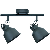 Wandleuchte WANDLEUCHTE Spot Niko 2xE14 GOLDLUX (Polux) SCHWARZ