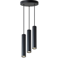 KEON Ceiling Pendelleuchte 3xGU10 Verstellbar Schwarz Rund MASTERLED