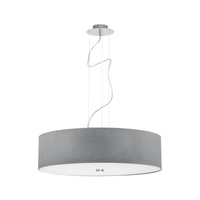 VIVIANE Deckenleuchte 6773 Nowodvorski Grau 3xE27 Kreisförmige Pendelleuchte Material+Glas+Stahl 65 cm Modern