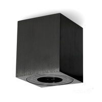 Aufputz-HALOGEN-Wasserdichtes Aluminium-SPOT-TUBE 95 mm IP44 Schwarz AQUARIUS SQUARE Kobi