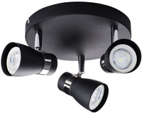 ENALI 3xGU10 schwarze Kanlux Deckenleuchte