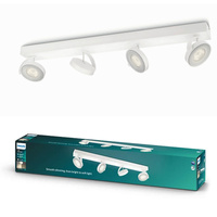 LED Deckenleuchte 4x 4.5W 2700K Dimmbar CLOCKWORK Moving White PHILIPS