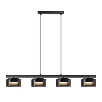 Sanico Goldlux 4x GX53 Schwarz Ophelia Pendel-Deckenleuchte