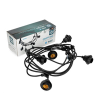 Outdoor Garten Girlande Lichterkette 5x E27 Schwarz IP44 5m Kreta Kobi