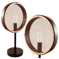 ARETE E14 Schwarz-Goldene Tischleuchte GOLDLUX (Polux)