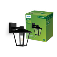 Garten-Wandleuchte Outdoor Laterne E27 IP44 Schwarz Kinno Philips