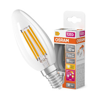 LED Lampen E14 B40 4W = 40W 470lm 2200-2700K Warm 300° Glühfaden Dimmbar OSRAM Superstar