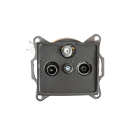 RTV-SAT Steckdose 3fach graphit LOGI KANLUX