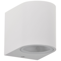 Garten-Wandleuchte mit LED 1x GU10 BOSTON GOLDLUX (Polux) ALUMINIUM Weiß oval