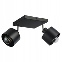 Spot Tuba Deckenleuchte Reflektor Halogenfassung 2x E27 Moving Black Elza Masterled