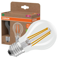 2x LED-Glühbirne A60 E27 3.8W = 60W 806lm 2700K Warm 300° Filament CLASSIC ENERGY EFFICIENCY Osram