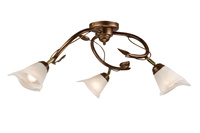 BLUSH 3xE14 Weiße klassische Deckenleuchte aus Holz LM-3.13 Lamkur