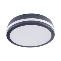 Plafond LED Aufbaumontage 18W 1740lm CCT IP65 Graphit BENO KANLUX