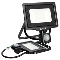 LED-Flutlicht 20W 1600lm 4000K IP44 Schwarz mit Bewegungssensor LED2B KOBI MHC