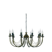 ARES 206 Nowodvorski Deckenleuchte Schwarz und Gold 10xE14 Glamour Stahl Kronleuchter