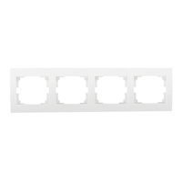Horizontalrahmen 4fach für LOGI-Steckdose Weiß KANLUX