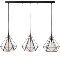 HIRA 3xE27 Hängelampe Geometrisch Dreidimensionale Leuchte P314574 GOLDLUX (Polux) Metall