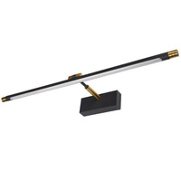 Wandleuchte LED Wandleuchte über Spiegel 9W 990lm 4000K 160° Schwarz Gold 46cm Gemino Masterled