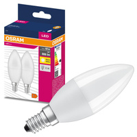 2x LED Lampen E14 B35 7W = 60W 806lm 2700K Wärme 220° OSRAM VALUE