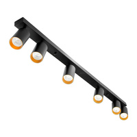 ERIS SPOT Deckenleuchte Reflektor Halogenleuchte 6xGU10 Schwarz und Gold