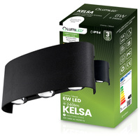 Wandleuchte Außen, Garten-Wandleuchte IP54 6W nach oben und unten KELSA LUMILED