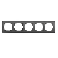 Horizontaler Rahmen 5fach für Aufputz-Steckdose Graphit LOGI Kanlux