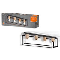 Deckenlampe Dekorative Beleuchtung Leuchte Schwarz 4x E27 Metall LEDVANCE