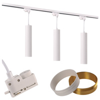 Beleuchtung Stromschienenset 1m + 3x MARIBEL GU10 Weiß + Gold