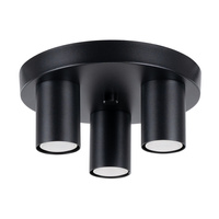 Tuba Spot Decke Plafond Lampe 3x GU10 Schwarz Lagos Ocean Grün SL.1466 Sollux