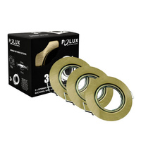 Set mit 3 x OPIN GOLDLUX (Polux) beweglicher Halogenlampe rund Metall Patina MR16 GU10